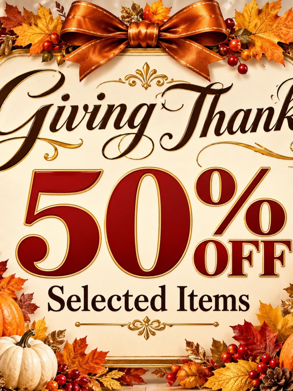 🦃🦃🦃Thanksgiving 50% Off Selected Items